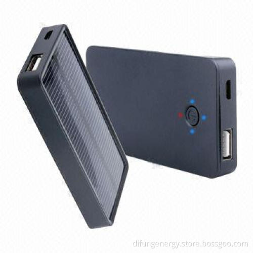 Solar power bank, USB 1A, 3 digital LED power display, 1 solar LED indicator